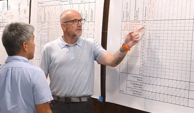 An Exigent practitioner working through incident planning with a participant